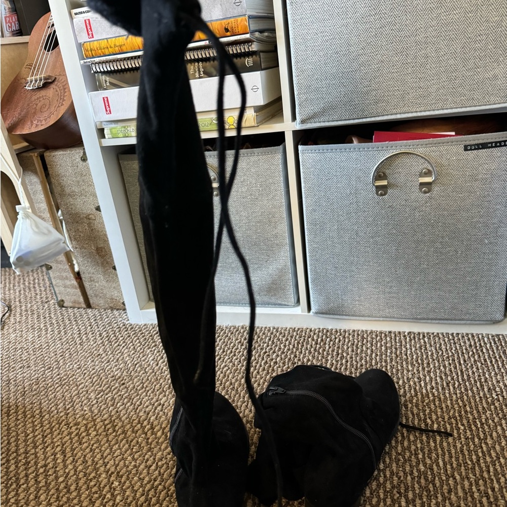Black over-the-knee boots